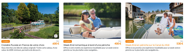 Carte cadeau fluviale