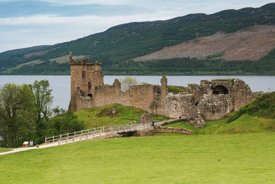 Urquhart Castle, the best vantage point to see &quot;Nessy&quot; the famous Loch Ness monster.