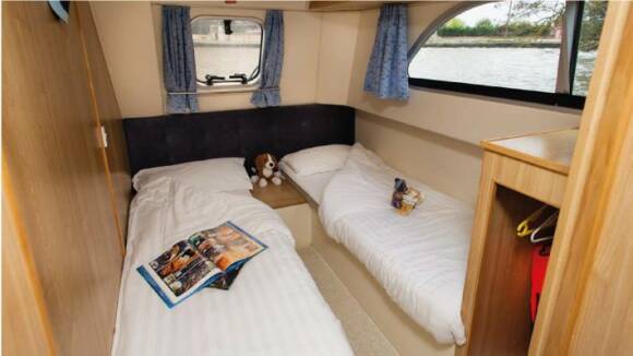 Salsa A - Posrtside Rear Cabin, choice of 1 Double Bed or 2 Single Beds