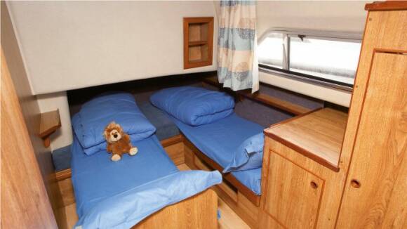 Crusader - Portside Rear Cabin choice of 1 Double Bed or 2 Single Beds