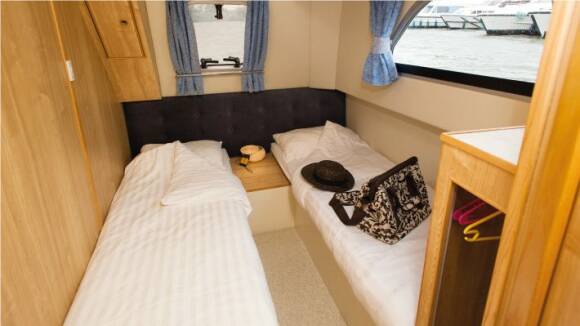 Calypso - Portside Rear Cabin choice of 1 Double Bed or 2 Single Beds